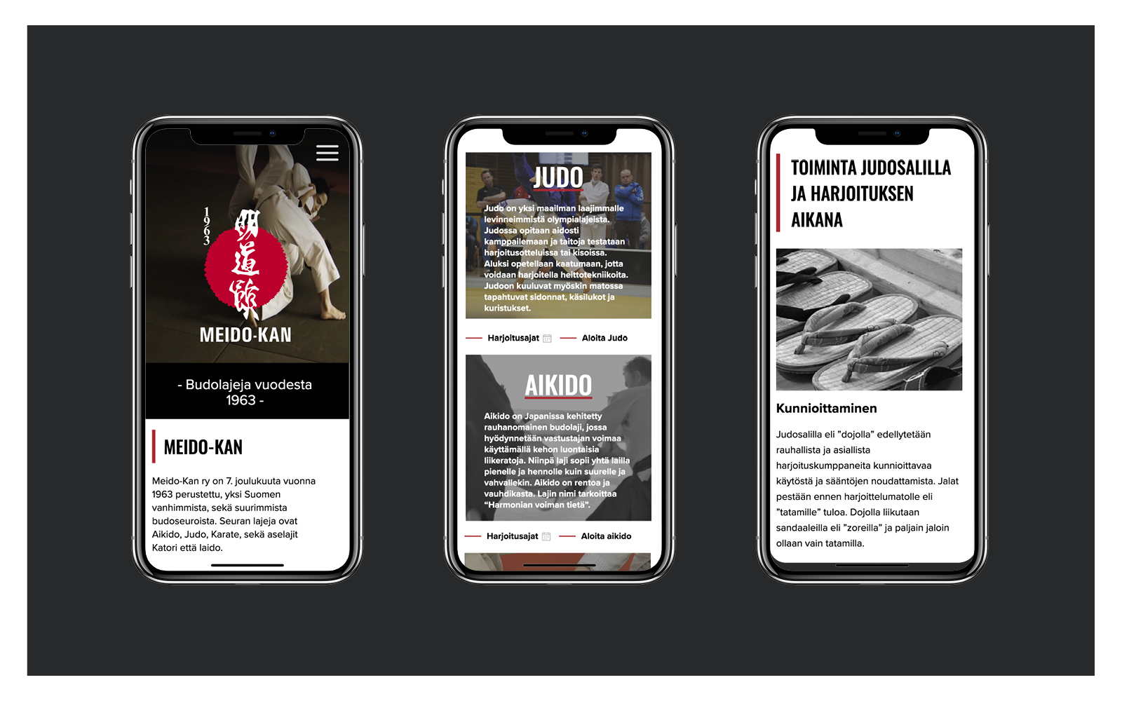 Meido-kan iphone näkymiä